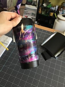 Watercolor style galaxy custom tumbler