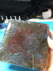 Rainbow color shifting coaster
