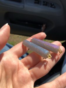 Color shifting faux gemstone pendants (alternate view)