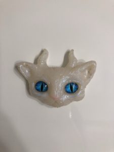 UV resin Horned Cat magnet